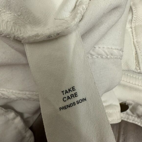 AVEC LES FILLES Jean Romper White Denim Cotton Stretch *Missing Belt* - Picture 8 of 11